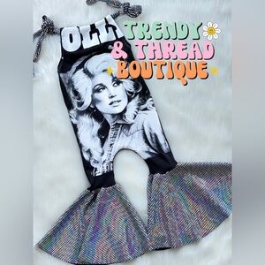 Dolly Parton Upcycle romper